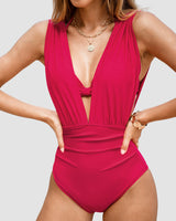 Supportive V-Neck Sculpting One-Piece
