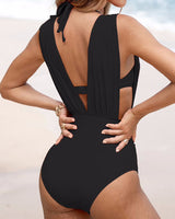 Supportive V-Neck Sculpting One-Piece