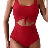 Tie-Front Tummy-Control One-Piece