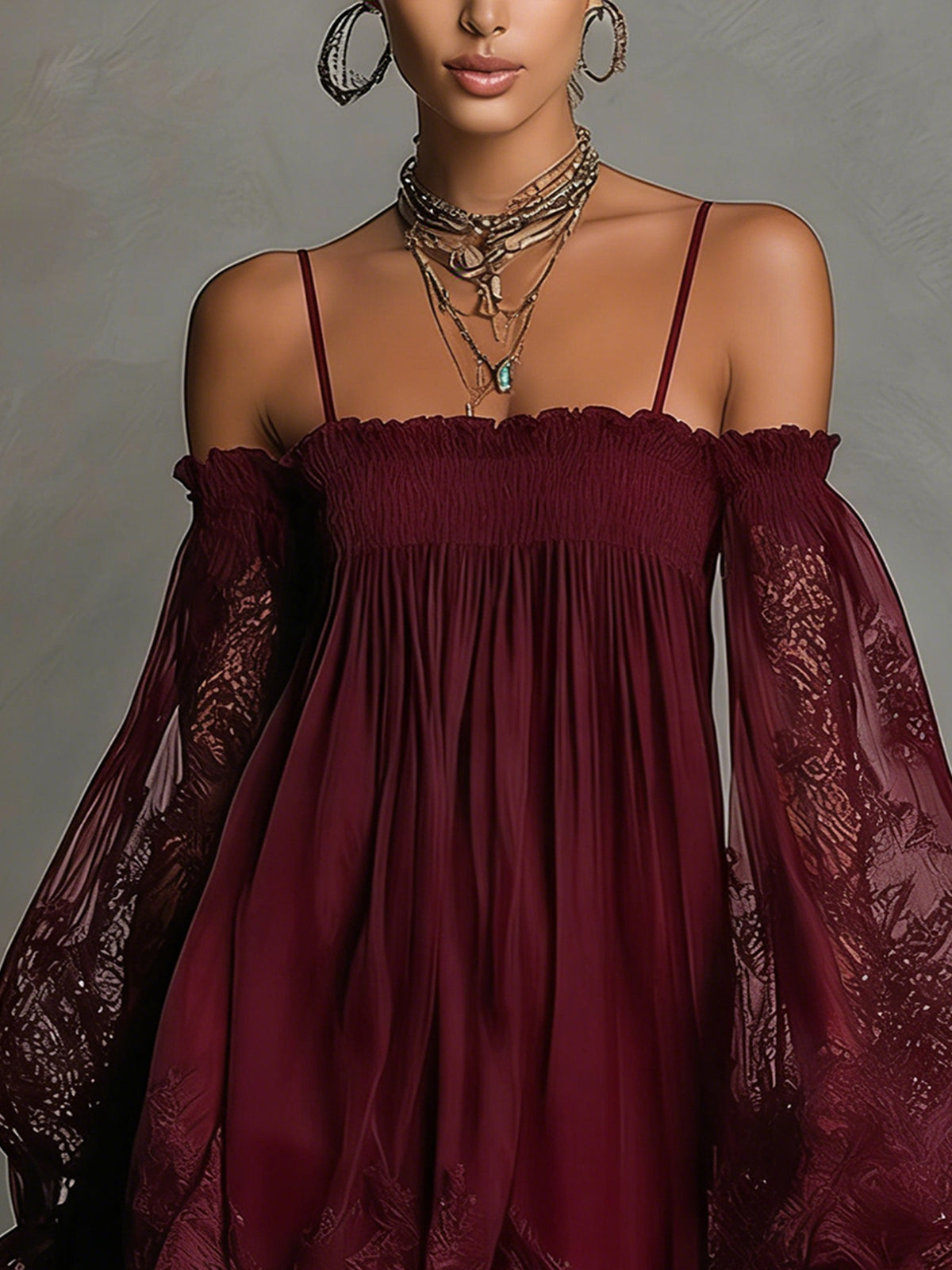 Noira | Soft Chiffon Evening Mini Dress