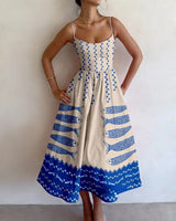 Elowette | Blue Harbor Midi Dress