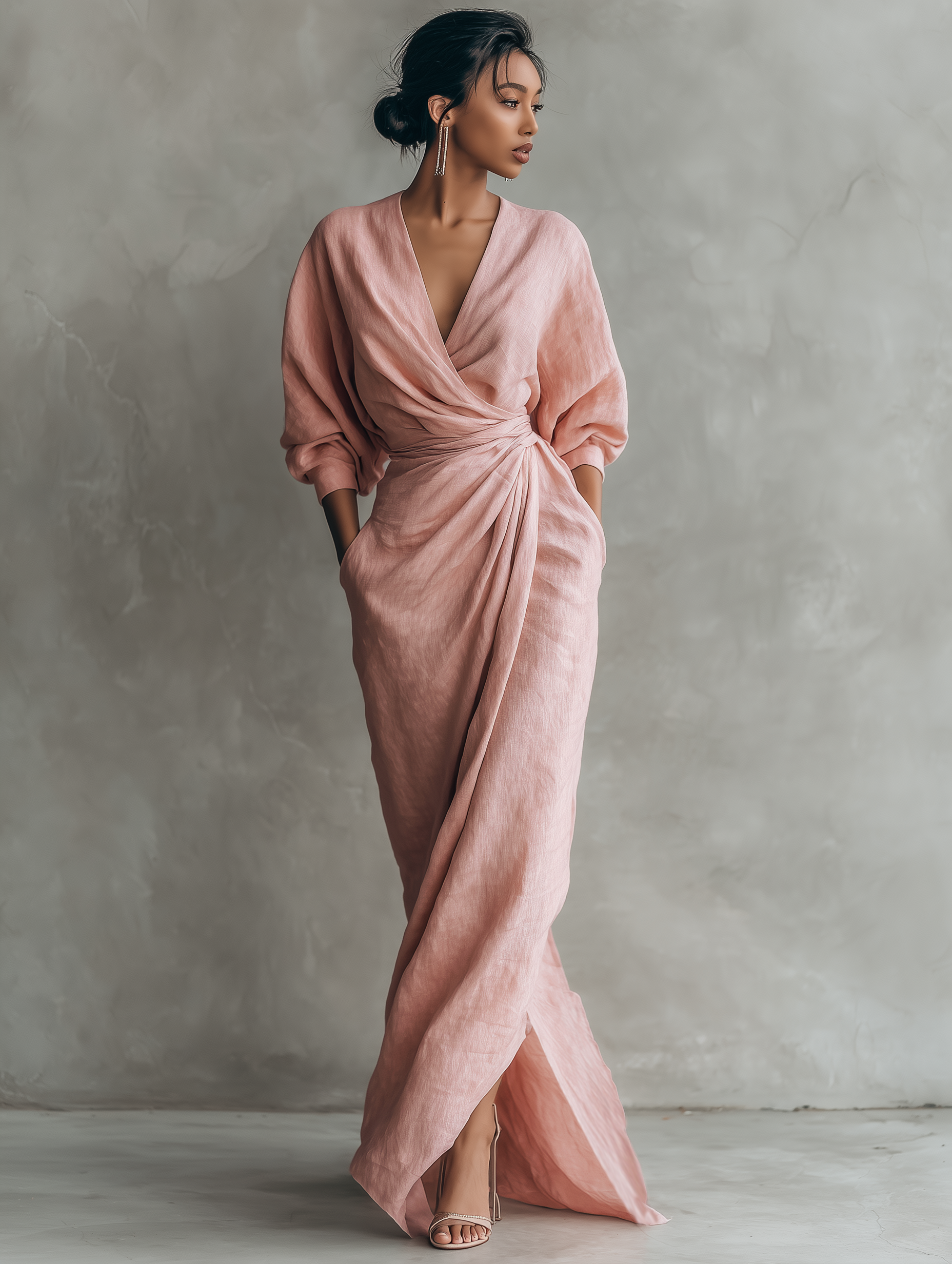 Elara | Linen Blend Maxi Dress