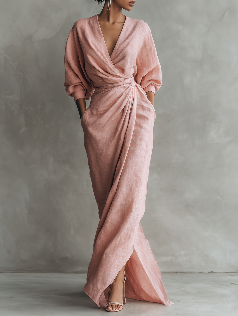 Elara | Linen Blend Maxi Dress