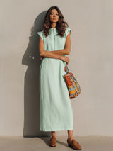 Althea | Minimal Linen Maxi Dress