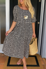 Iris | Sable Midi Dress