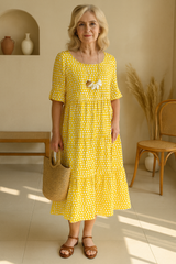 Iris | Sable Midi Dress