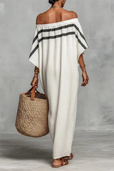 Aureline | Striped Off-Shoulder Maxi Dress