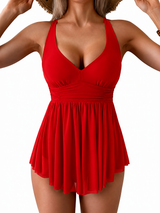 Mesh Slimming Swim Dress