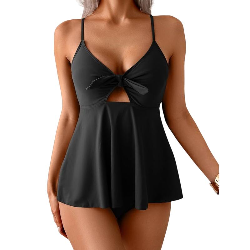 Flowy Tummy-Control Tankini Set