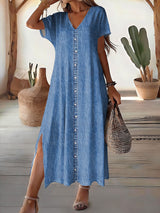 Hélène™ | Robe en denim rétro