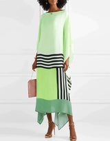 Xyrelvyn | Elegant Colorblock Maxi Dress