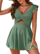 Flattering Tummy-Control Swim Dress