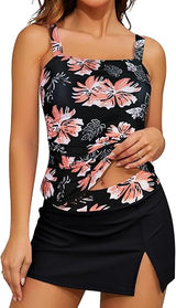 Flattering Square Neck Swim Dress