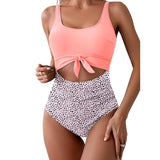 Tie-Front Tummy-Control One-Piece