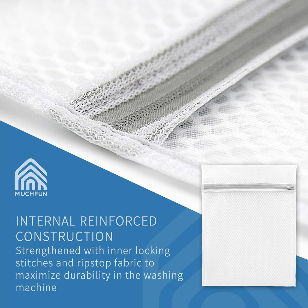 Durable honeycomb mesh laundry bags for delicate laundry, 30 x 40 cm (3 medium-sized)