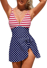 Tie Side Tummy Control Swim Dress