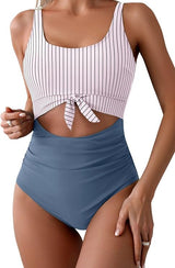 Tie-Front Tummy-Control One-Piece