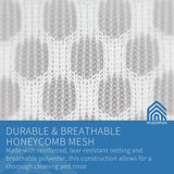 Durable honeycomb mesh laundry bags for delicate laundry, 30 x 40 cm (3 medium-sized)
