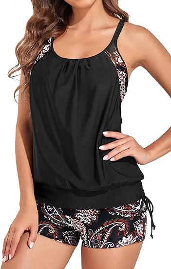 Supportive Crisscross Tankini Set