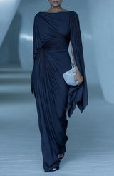 Valerisse | Draped Elegance Maxi Dress
