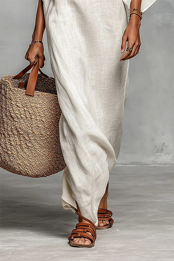 Aureline | Striped Off-Shoulder Maxi Dress
