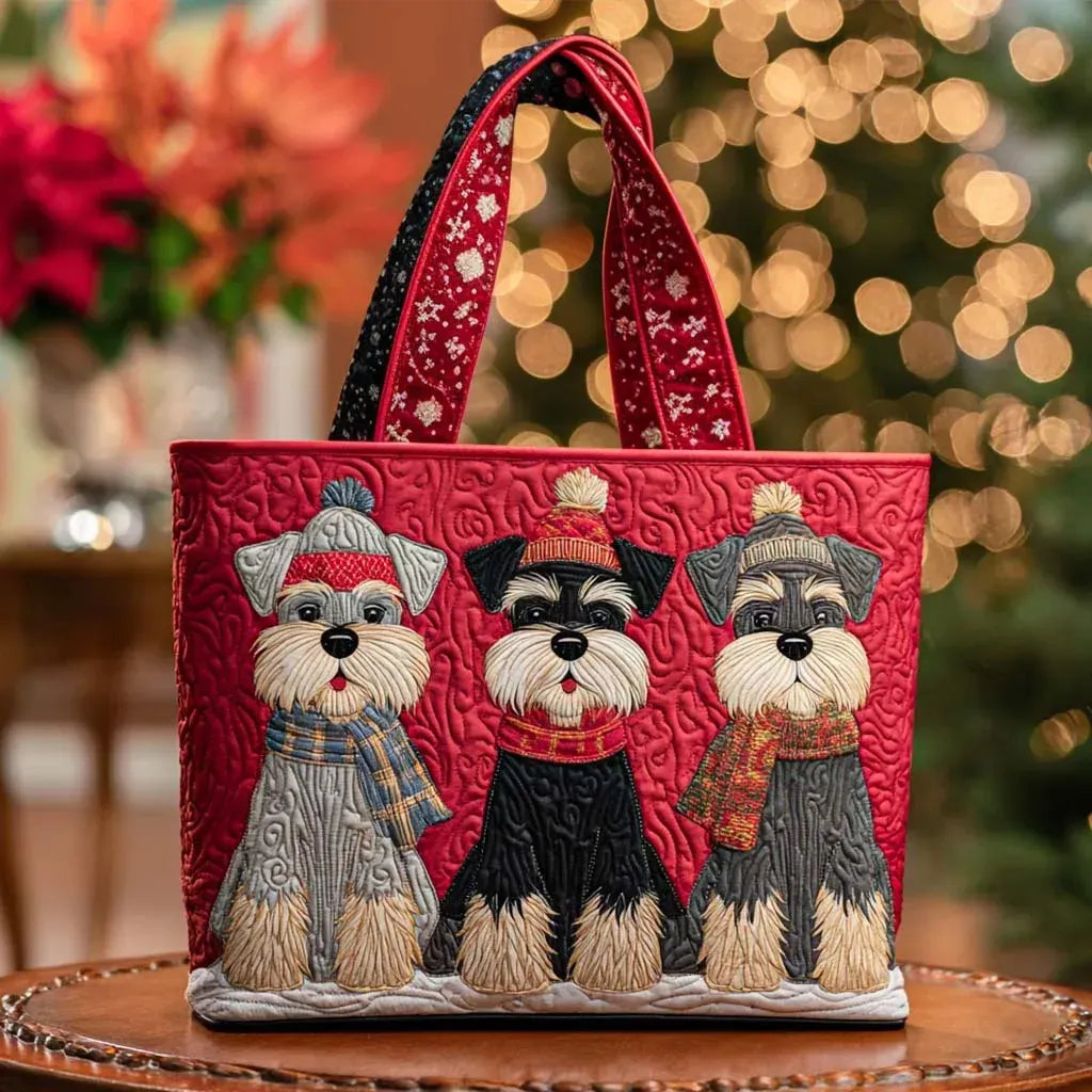 Craft Tote Bag with Schnauzer