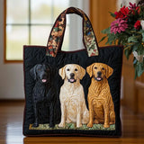 Craft Tote Bag with Three Labradors
