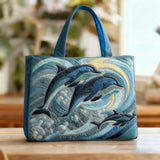 Craft Tote Bag with Dolphins