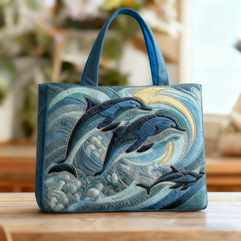Craft Tote Bag with Dolphins