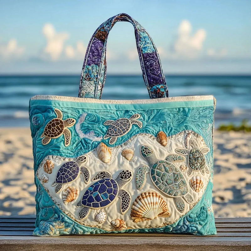 Turtle Embrace Artisan Tote Bag