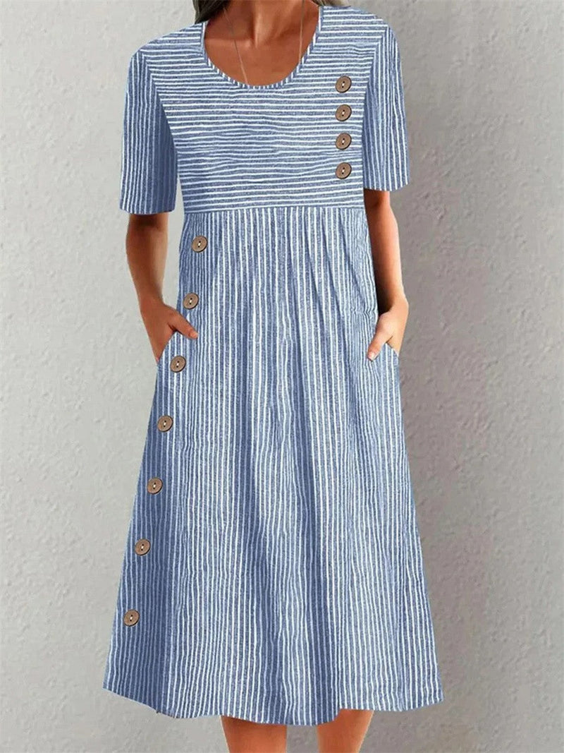 Ashley | Midi Striped Dress