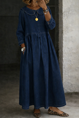 Clara™ | Robe en jean à col Peter Pan