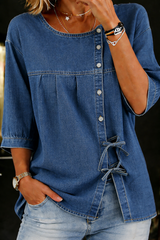 Lily™ | Blouse en denim vintage ample