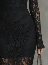 Julia | Black Lace Maxi Dress