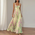 Evelisse | Pleated Floral Maxi Dress