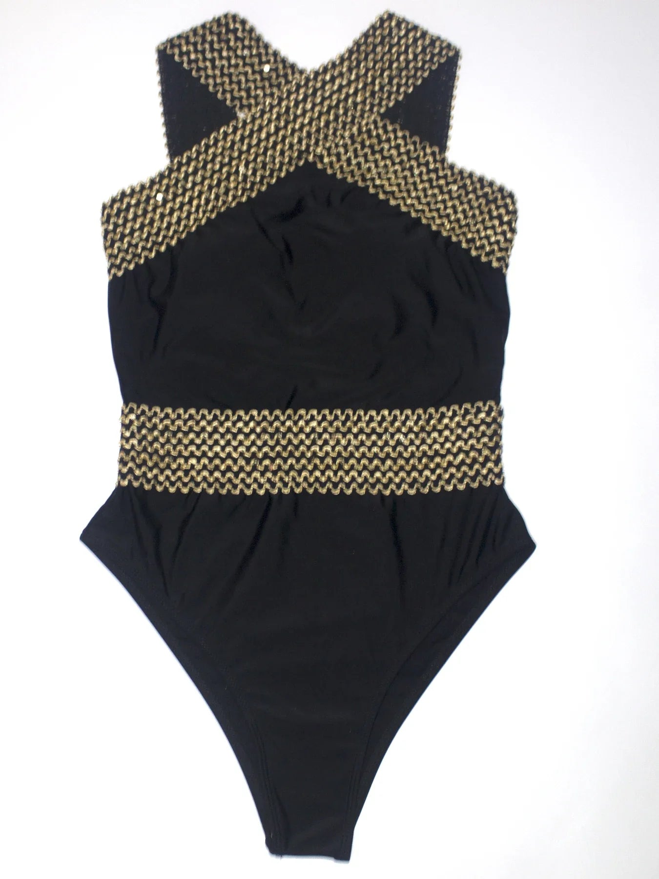 Supportive Cross Strap One-Piece Swimsuit