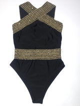 Supportive Cross Strap One-Piece Swimsuit