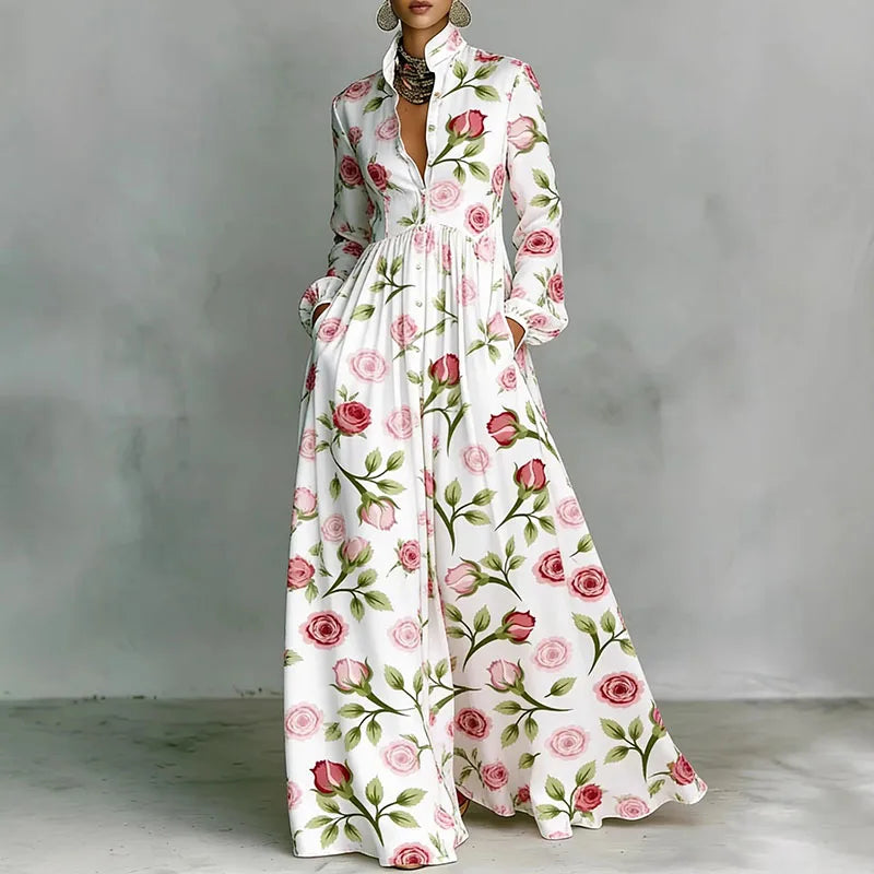 Arlena | Structured Button Maxi Dress
