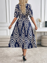 Elara | Geometric Midi Dress