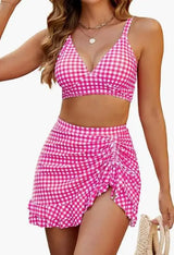 Supportive High-Waist Skirt Bikini Set