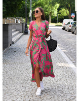 Judy | Stylish V-Neck Floral Dress