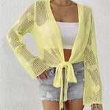 Knit Tie-Front Cover-Up Top