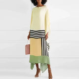 Xyrelvyn | Elegant Colorblock Maxi Dress