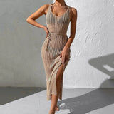 Knit Slit Maxi Cover-Up
