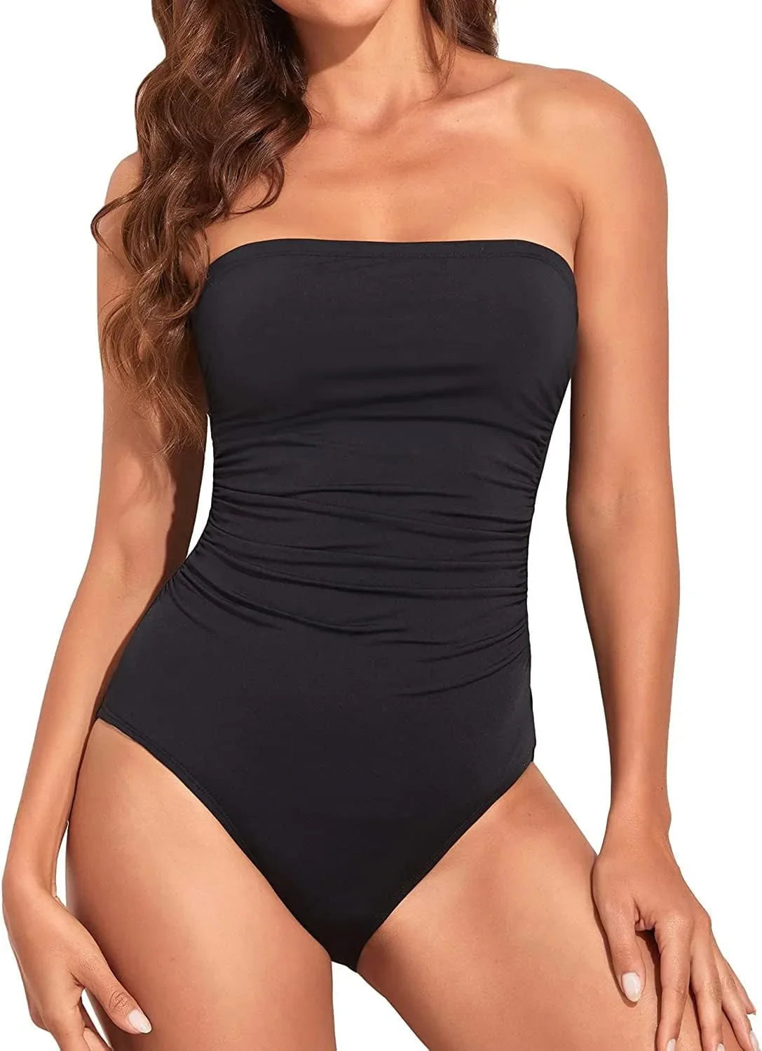 Bandeau Tummy Control One-Piece Swimsuit