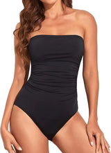 Bandeau Tummy Control One-Piece Swimsuit