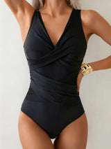 Supportive Cross-Wrap One-Piece