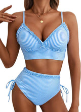 Ruffle-Trim Tummy-Control Bikini