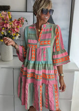 Ava | Chic V-Neck Hemp Summer Dress