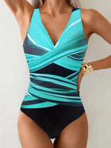 Supportive Cross-Wrap One-Piece